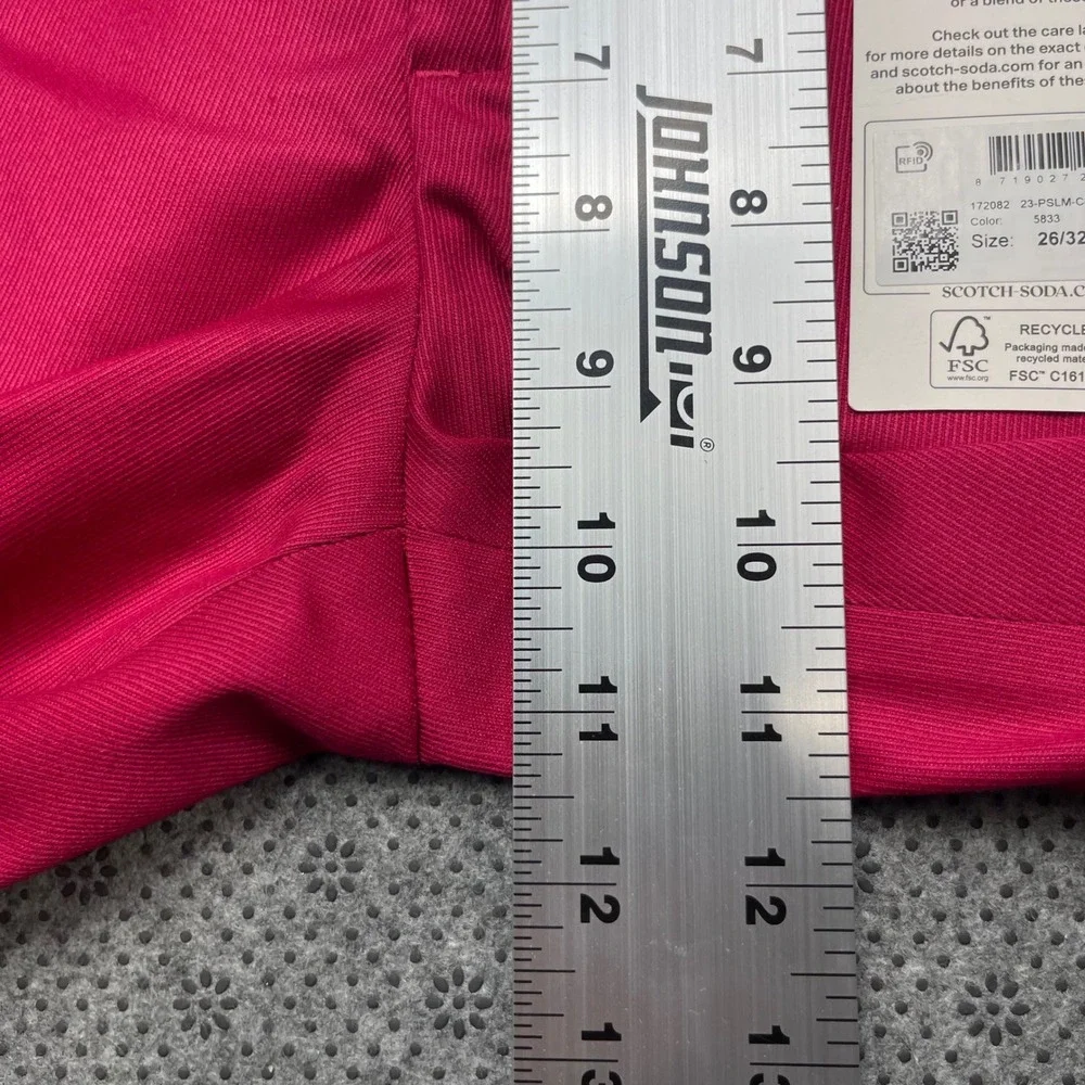 NEW Scotch & Soda Lowry Winter Edition Pink Trousers Pants Sz 26/32 - W29xL30